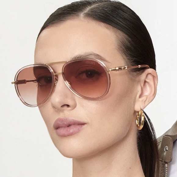 Versace Sunglasses Pink Transparent/Pink Pilot 60-16-140 NWT - Picture 2 of 8
